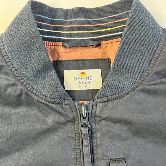 Marine Layer Rossland Dry Wax Bomber Jacket - Picture 3 of 6